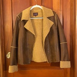 Faux Suede Moto Jacket